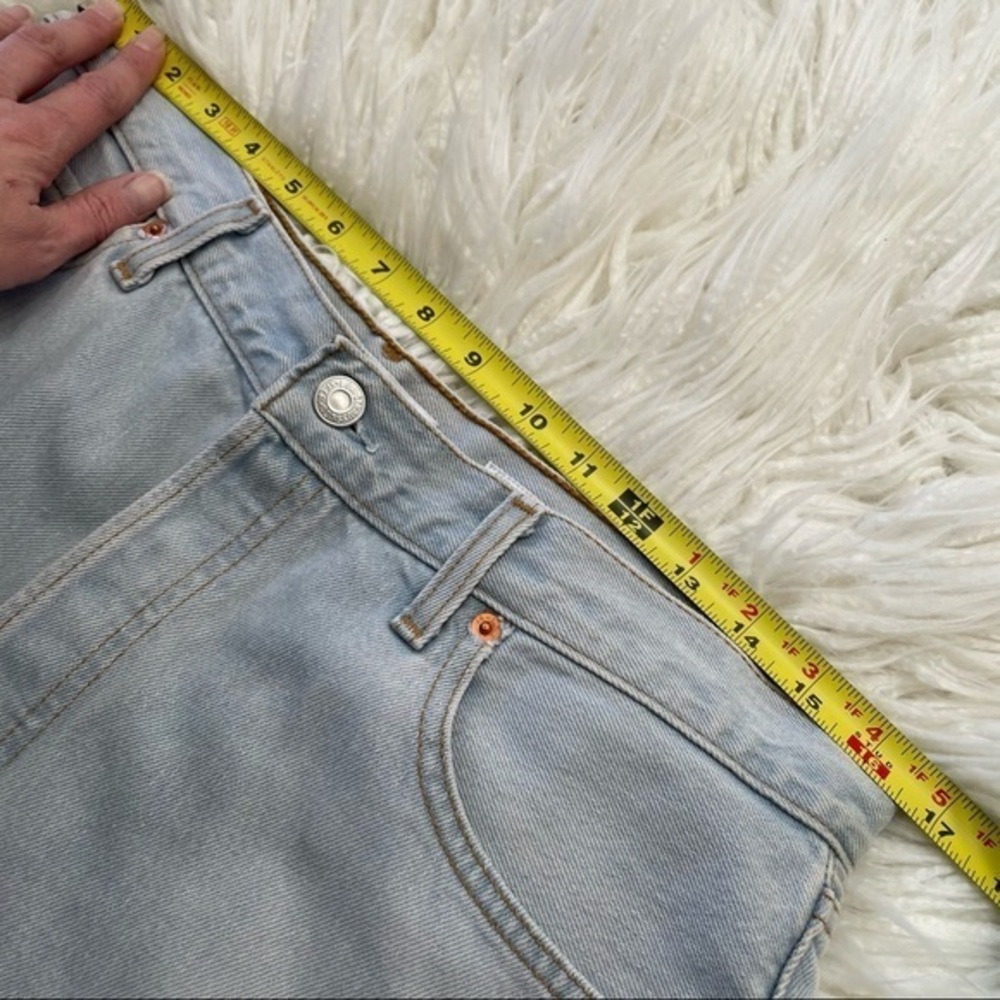 Re/done Levi’s cut off denim jean shirts light wash cotton size 31 - Picture 5 of 11